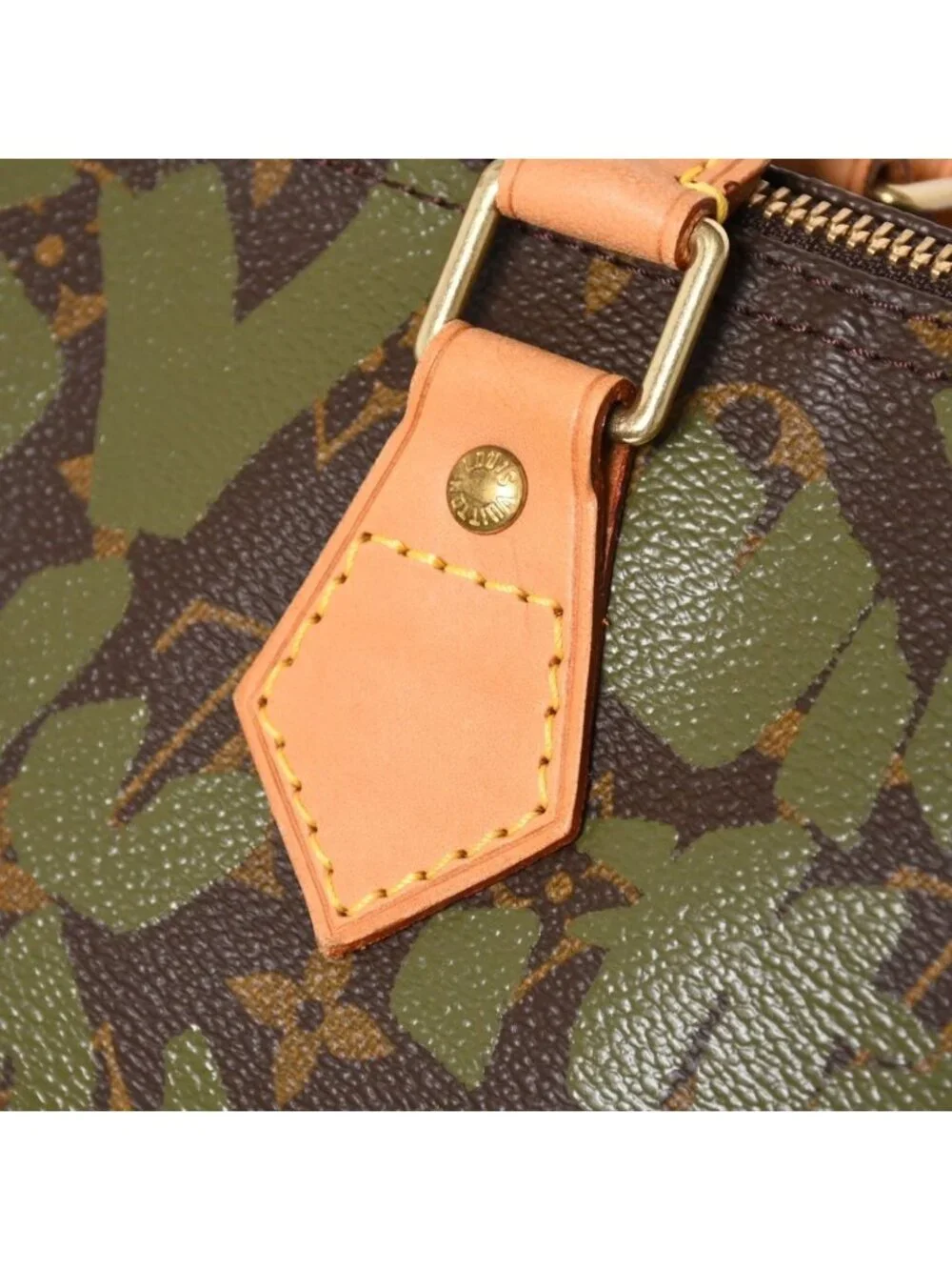 Louis Vuitton Handbag Speedy 30 Monogram Graffiti Khaki Gold